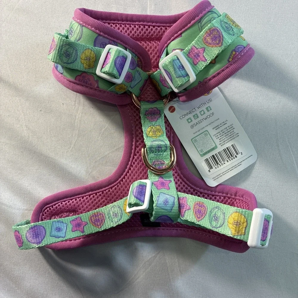 Sassy Wolf Soft Adjustable Dog Harness Retro Polly Pocket Design Size S New
